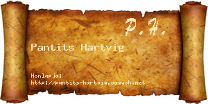 Pantits Hartvig névjegykártya